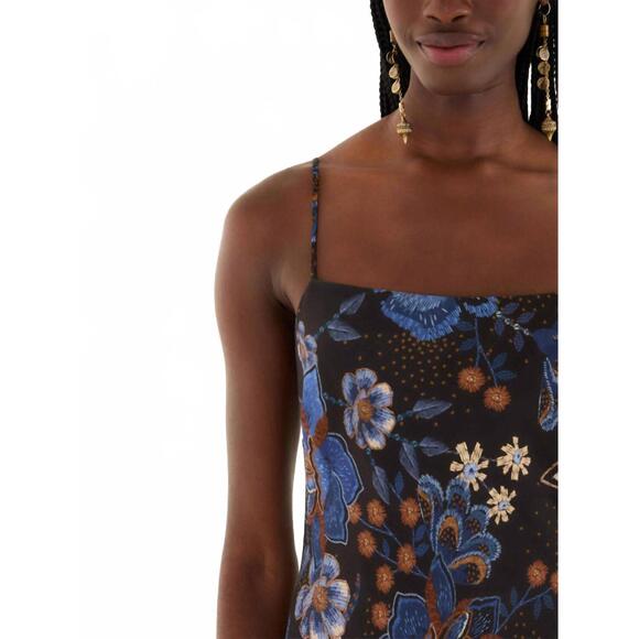 NEW FARM RIO snakes bouquet slip maxi dress in black - Picture 5 of 5